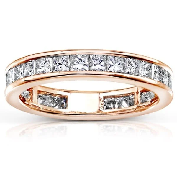 Annello by Kobelli 14k Gold 2ct TDW Diamond Eternity Wedding Band