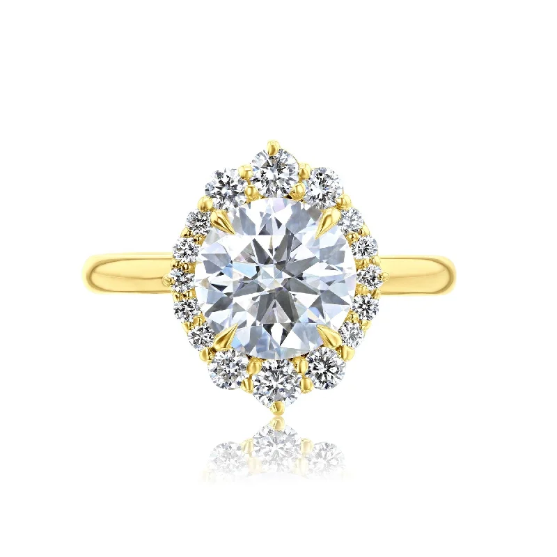 Annello by Kobelli 14k Gold Forever One Raphaela Engagement Ring (DEF/VS, DEF/VS)