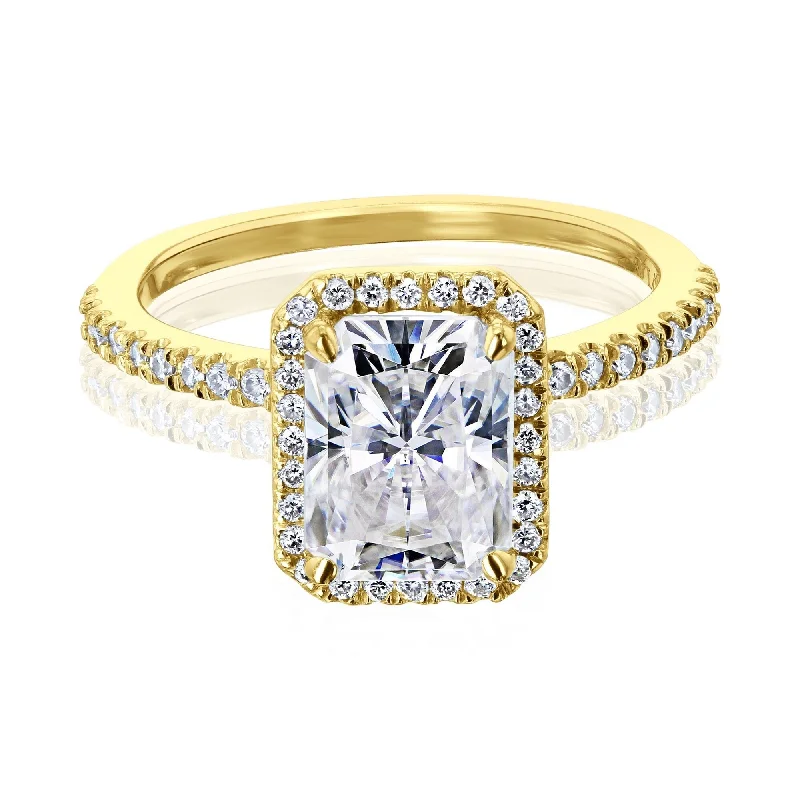 Annello by Kobelli 14k Gold Rhona Moissanite Engagement Ring (GH/VS, DEF/VS)