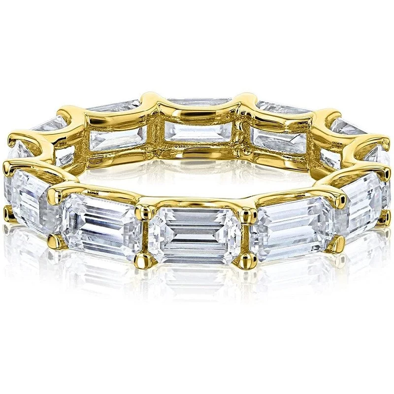 Annello by Kobelli 14k Solid Gold East-West Moissanite Eternity Ring (HI/VS)