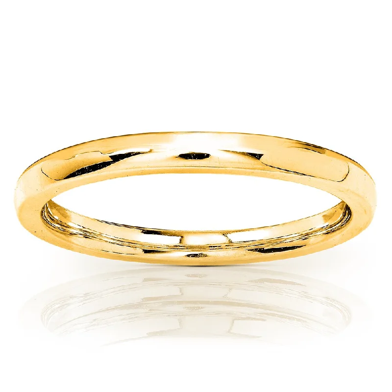 Annello by Kobelli 14k Yellow Gold 1.7mm Solid Gold Wedding Band