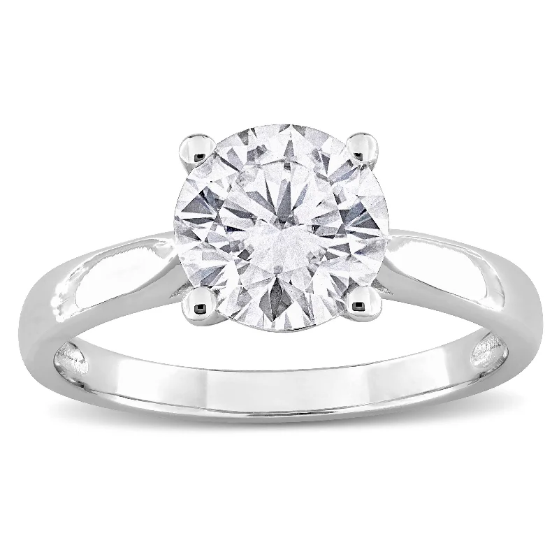 Miadora 1 4/5ct DEW Round-cut Created Moissanite Solitaire Ring in Sterling Silver