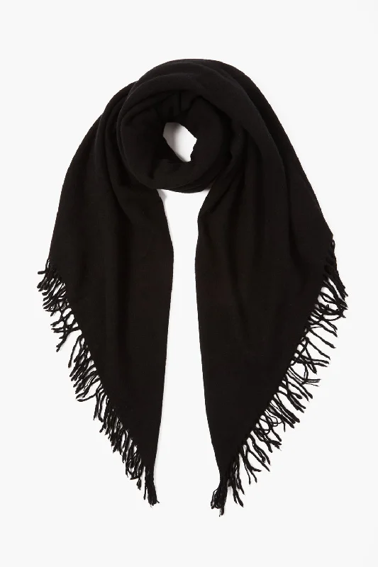 100% Cashmere Scarf Black