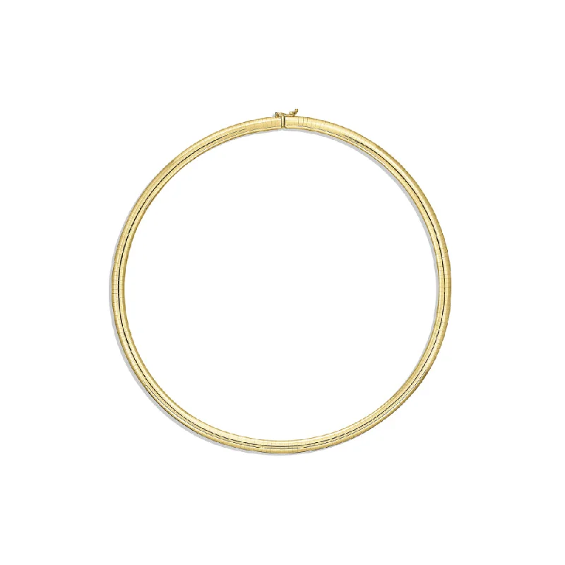 14k Gold 6mm Omega Necklace