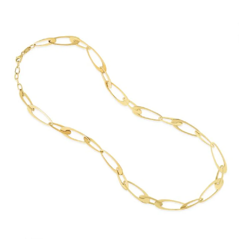 14k Italian Oval Links Necklace