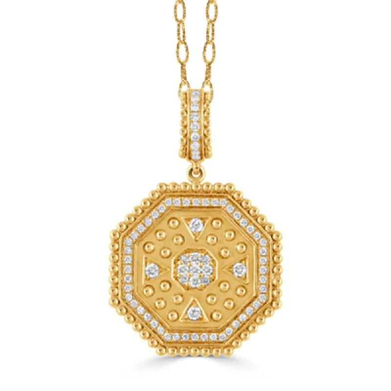 18k Byzantine Diamond Pendant Necklace