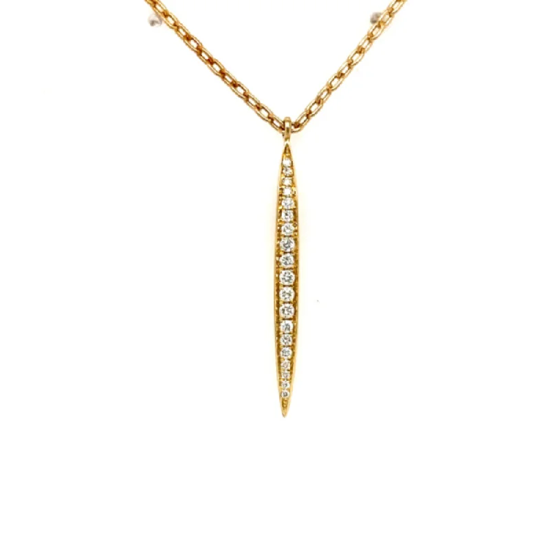 18k Diamond Drop Pendant Necklace