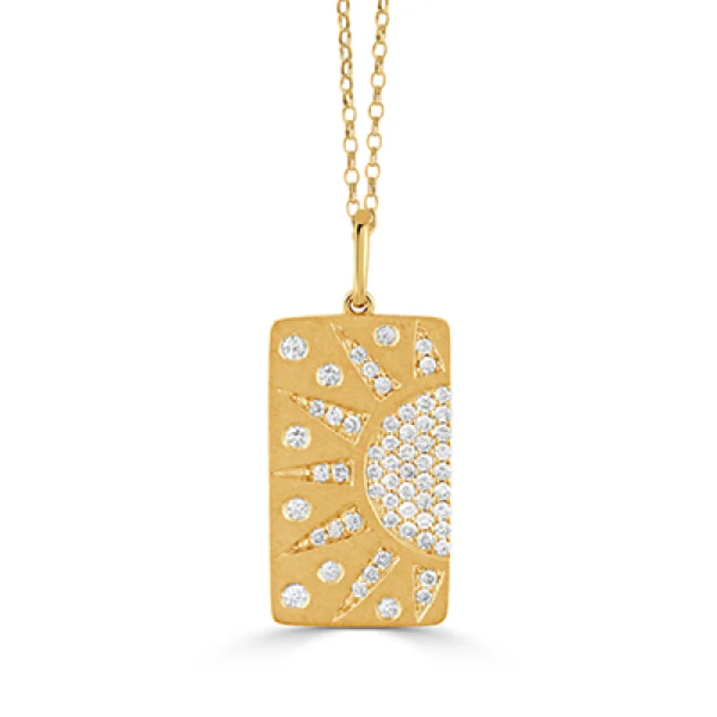 18k Diamond Starburst Pendant Necklace