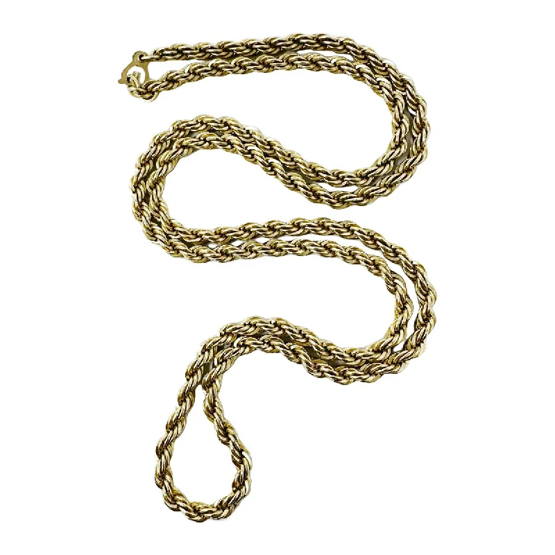 18K Gold 29" Rope Necklace