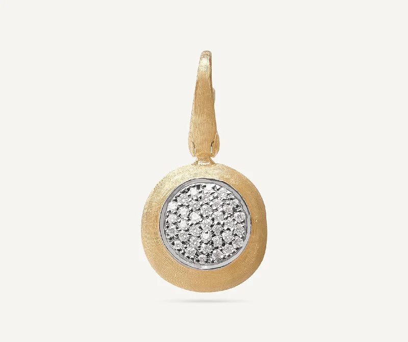 18K Yellow Gold Diamond Pavé Pendant, Small