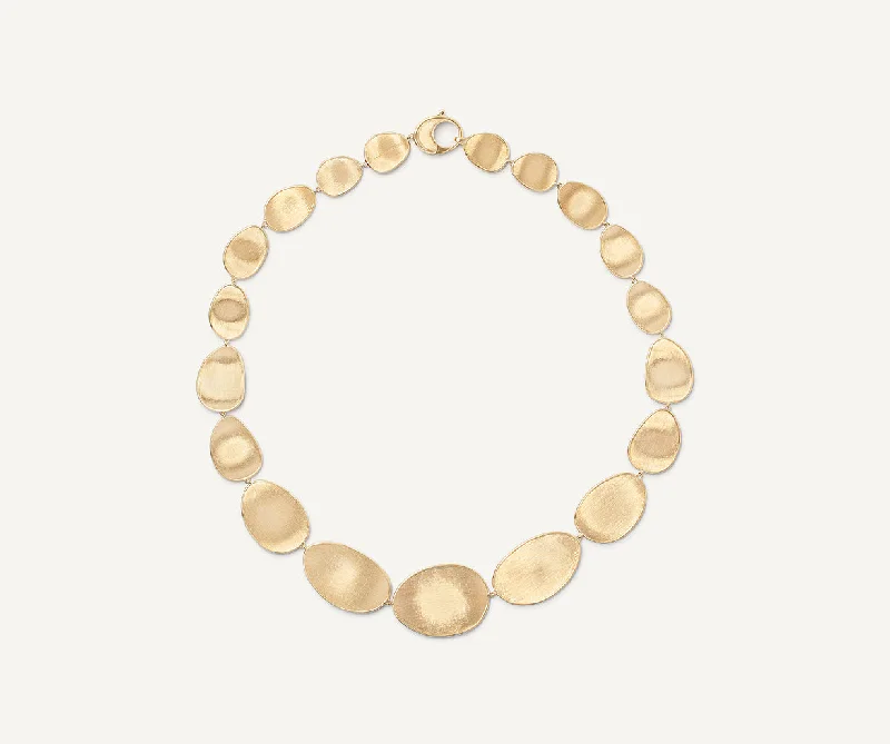 18K Yellow Gold Graduated Petal Collar Necklace