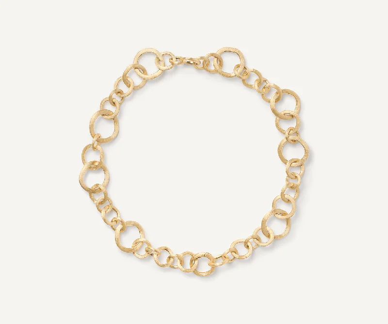 18K Yellow Gold Link Collar Necklace