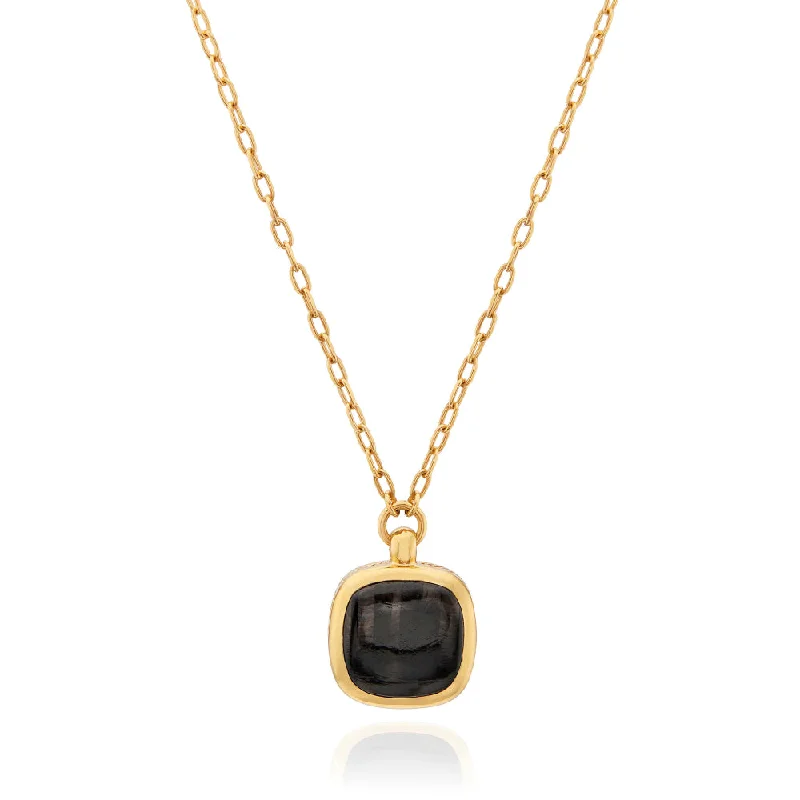 Anna Beck Hypersthene Cushion Pendant Necklace