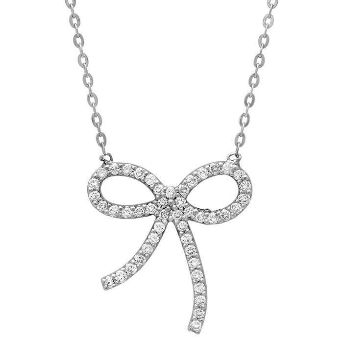 Bow Diamond Pendant