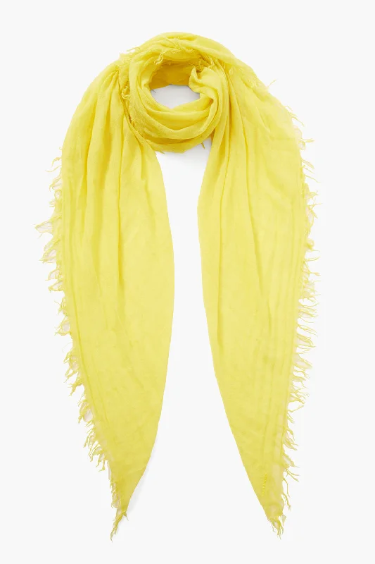 Cashmere and Silk Scarf Lemon