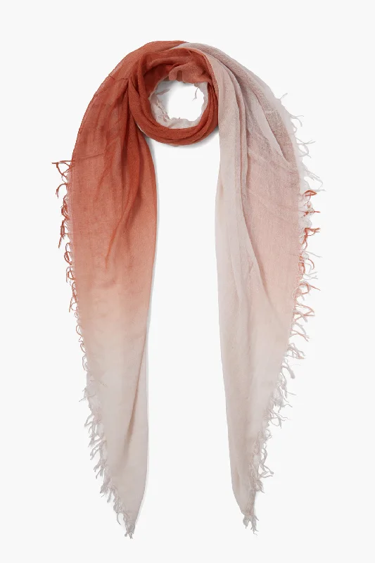 Cashmere and Silk Scarf Picante Dip Dyed