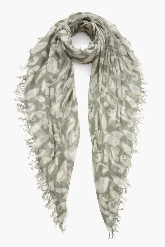 Cashmere and Silk Scarf Sage Ivy