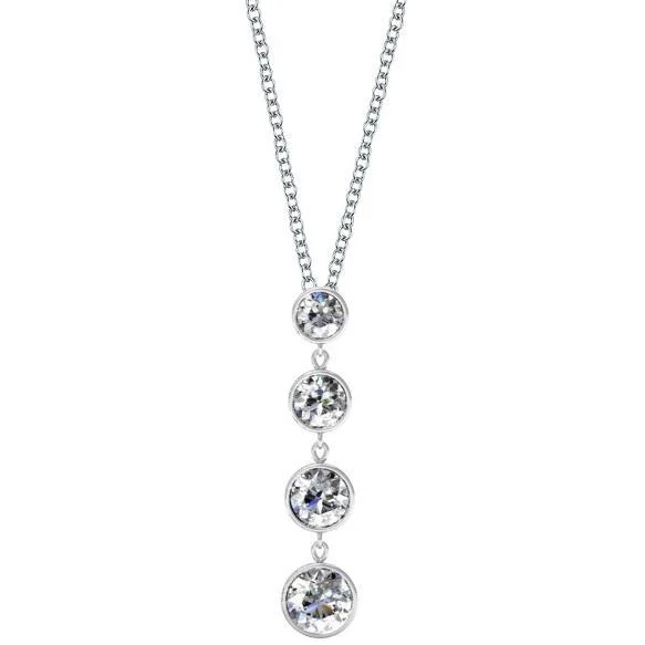 Dangling Diamond Pendant Necklace