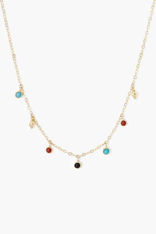 Delilah Charm Necklace Multi Mix