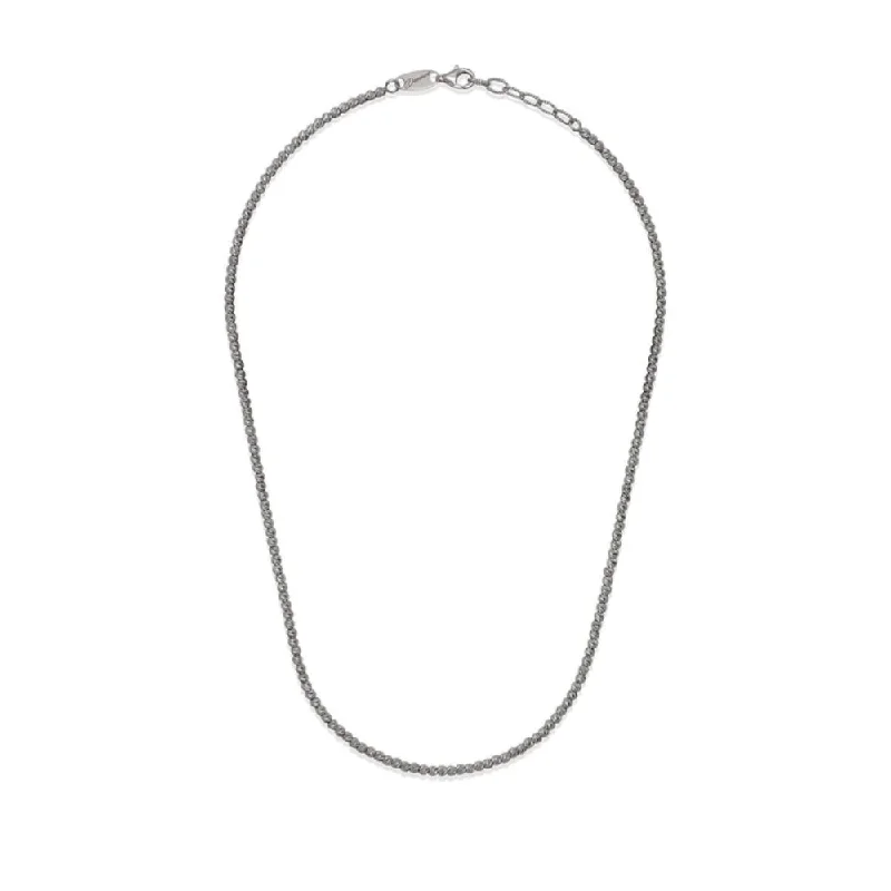 Desmos Sterling Silver "Slash" Diamond-Cut Necklace