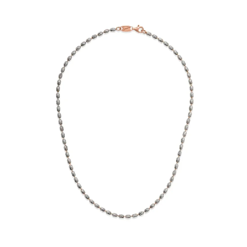 Desmos Two-Tone "Rice" Diamond-Cut Necklace