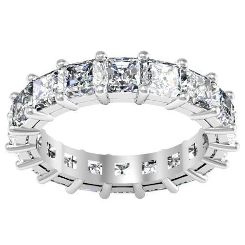 5.00 cttw Radiant Cut Shared Prong Diamond Eternity Band