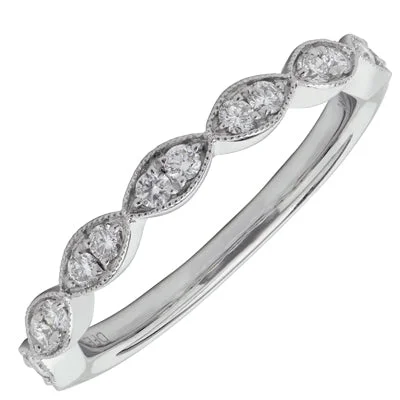 Diamond Pave Wedding Band in 14kt White Gold (1/4ct tw)