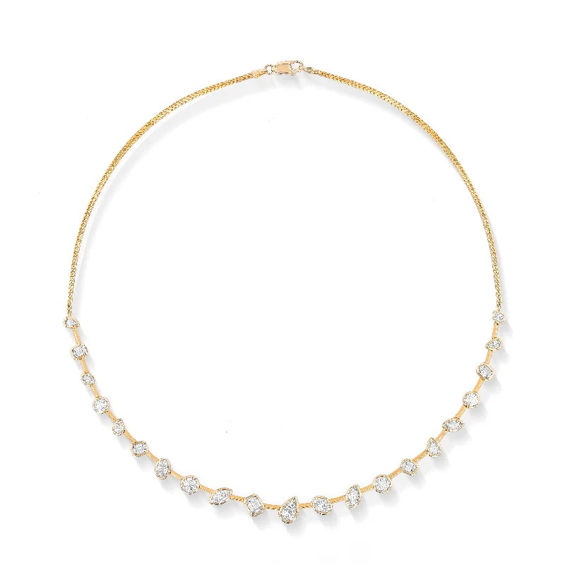 Duchess Multishape Diamond Bezel Necklace