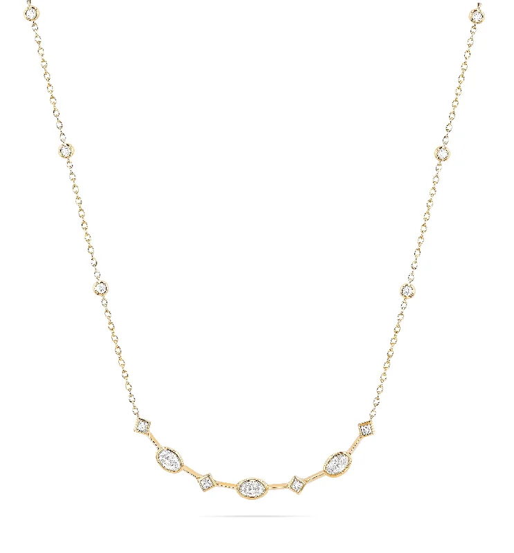 Duchess Oval Princess Bezel Necklace