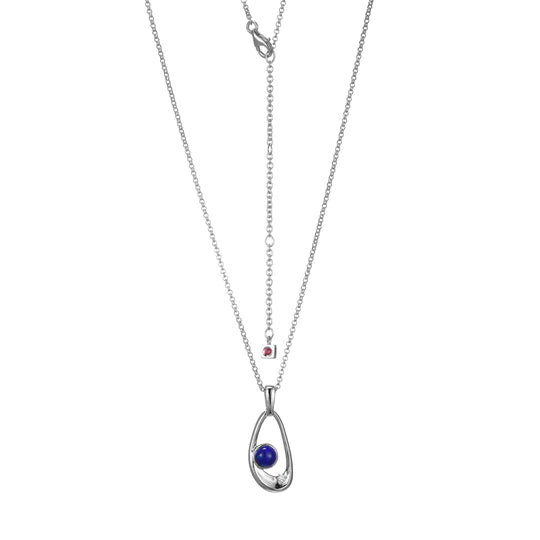 Elle "Satelite" Blue Opal Pendant Necklace