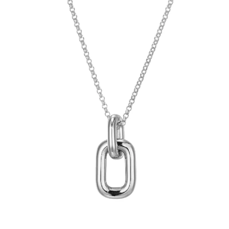 Elle "Simpatico" Square & Circle Link Pendant Necklace