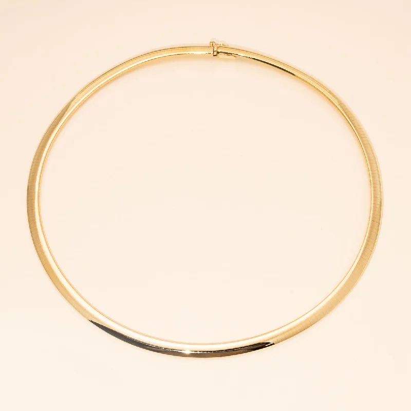 Estate Omega Chain Necklace in 14kt Yellow Gold