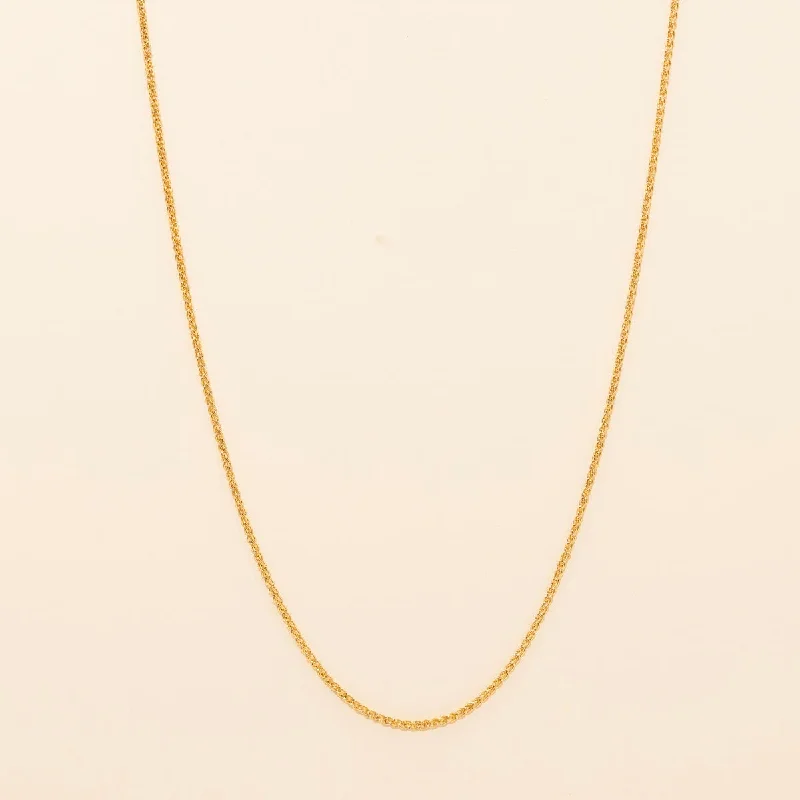 Estate Wheat Chain in 14kt Yellow (18 inches and 1.3mm wide)