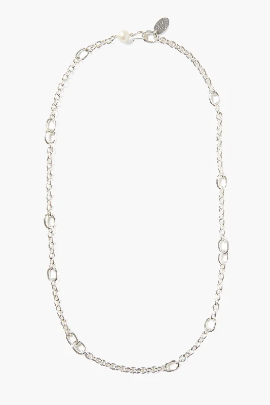 Frances Long Necklace Silver