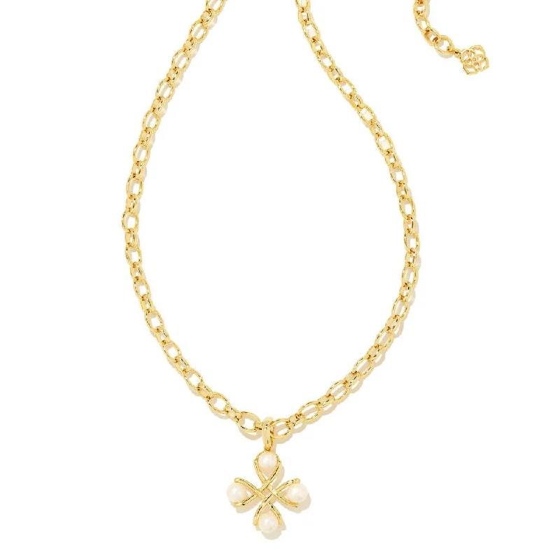 Kendra Scott Everleigh Pearl Pendant Necklace White Pearl