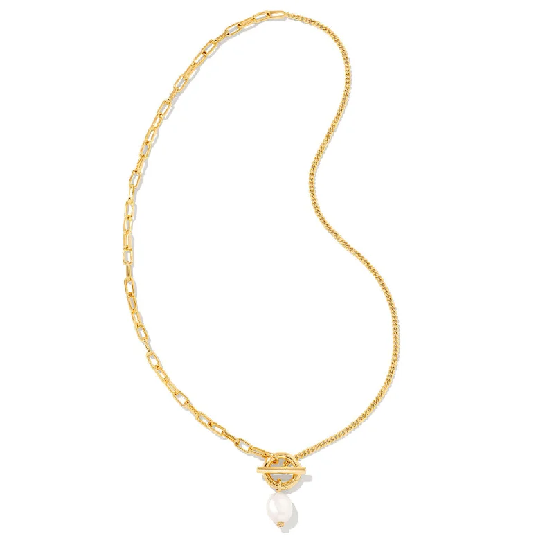 Kendra Scott Leighton Convertible Pearl Chain Necklace