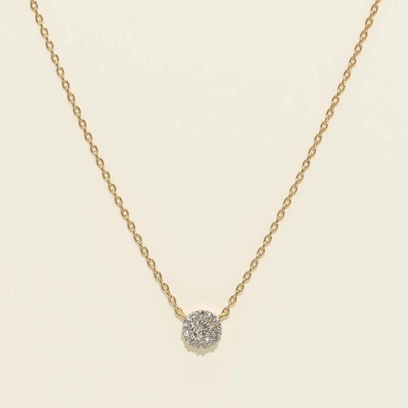 Lovebright Diamond Necklace in 10kt Yellow Gold (1/10ct tw)