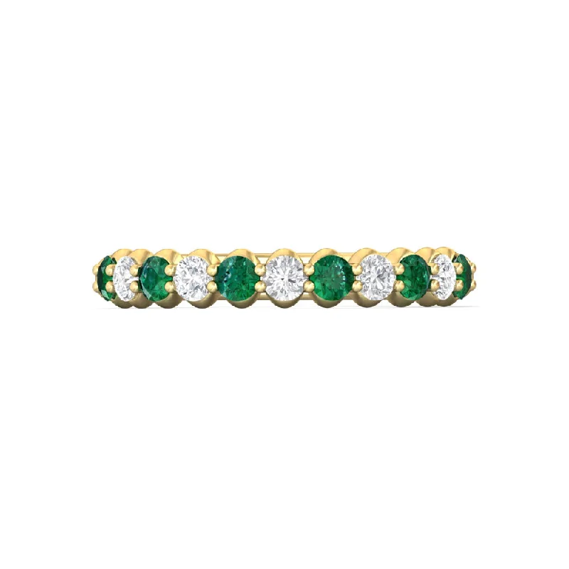 Martin Flyer 14k Diamond and Emerald Band