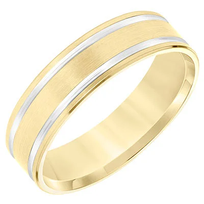 Mens Comfort Fit Wedding Band in 14kt Yellow Gold (6mm)