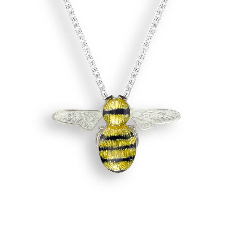 Nicole Barr Yellow Enamel Bee Pendant