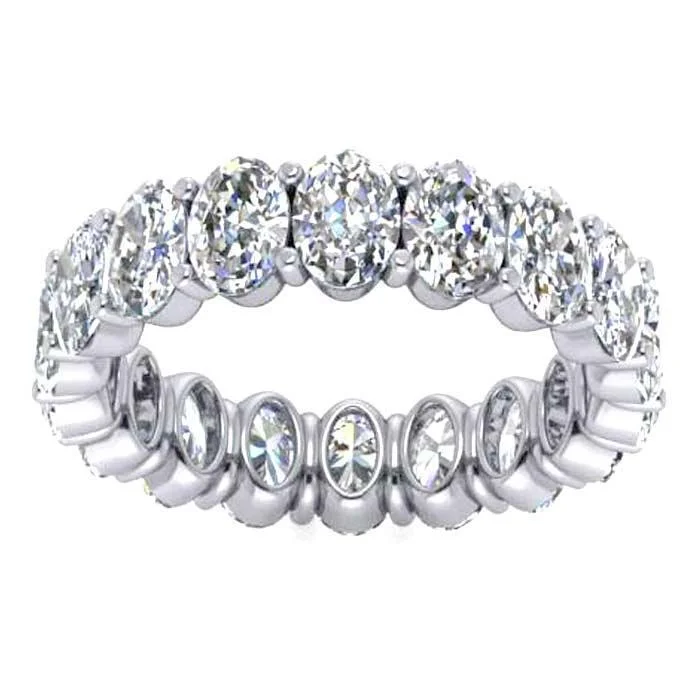 4.50 cttw Oval Shared Prong Diamond Eternity Band