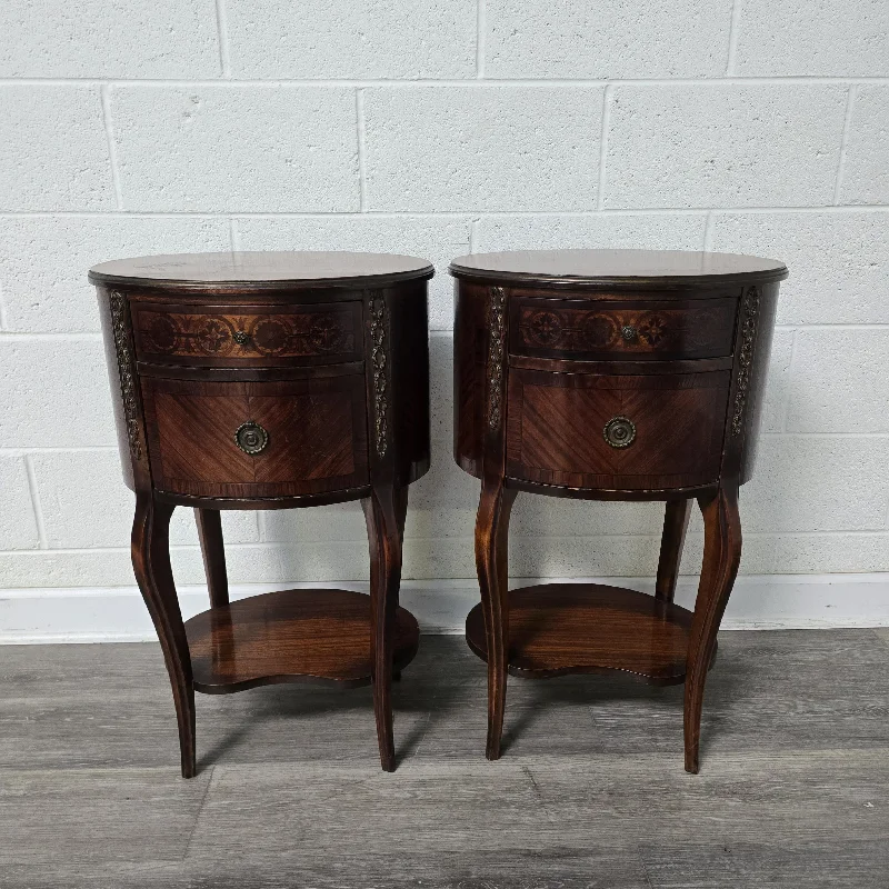 Pair of Round End Tables