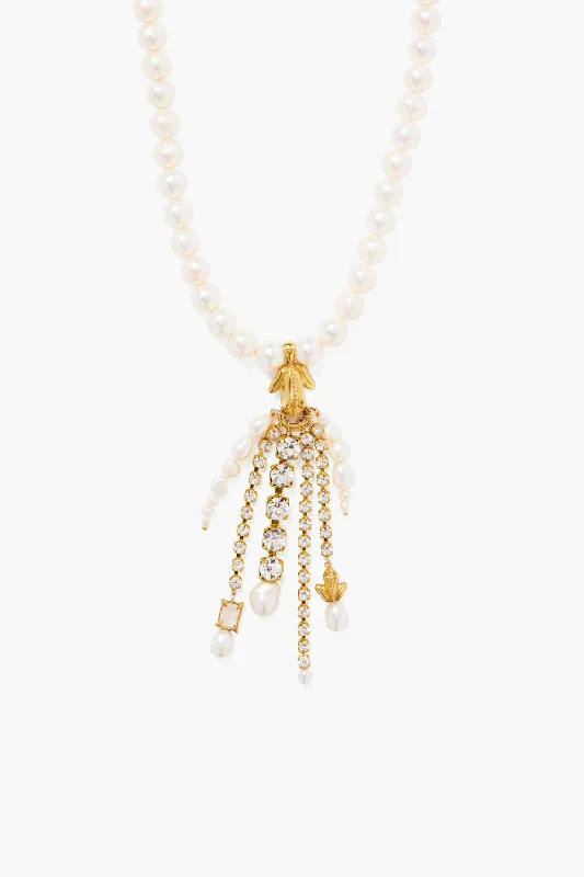 Pippa Cascade Necklace White Pearl