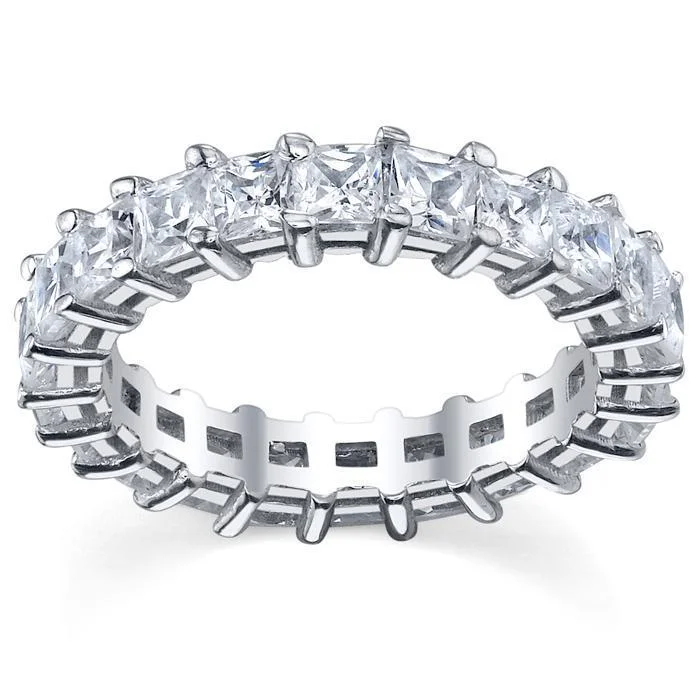 4.00 cttw Princess Cut Shared Prong Diamond Eternity Band