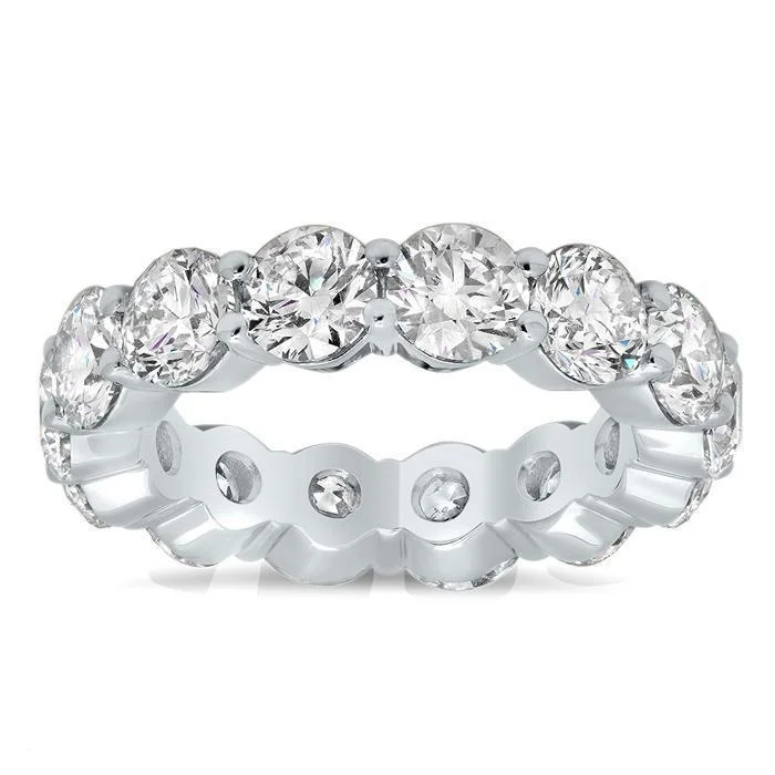 5.00 cttw Round Shared Prong Buttercup Diamond Eternity Band