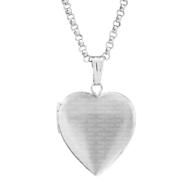 Sterling Silver Heart Locket Necklace