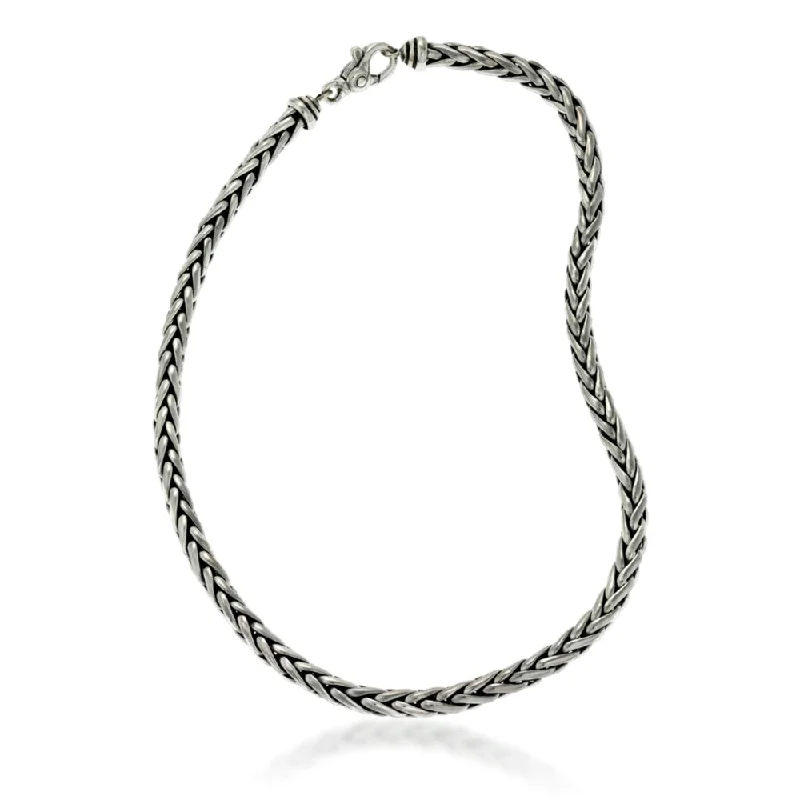 Sterling Silver Woven Chain Necklace