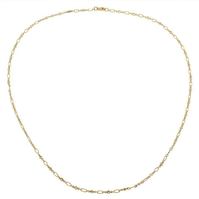 0.72 cttw Twisted Chain Diamond Station Necklace