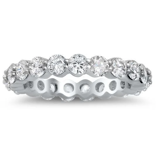 2.00 cttw Round Shared Prong Buttercup Diamond Eternity Band