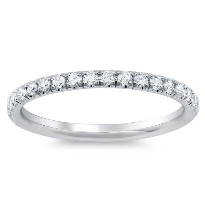 U Pave Diamond Wedding Band